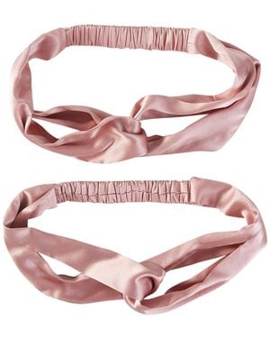 Soft Strokes Silk Pure Mulberry Silk Turban Style Headband - Pink