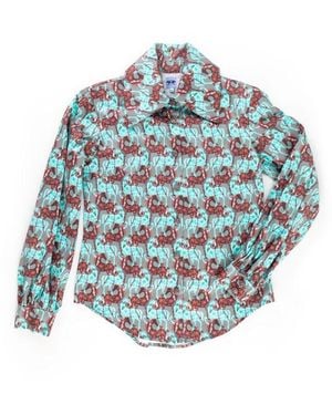 FORZA CAVALLO Happy Arab Blouse - Blue