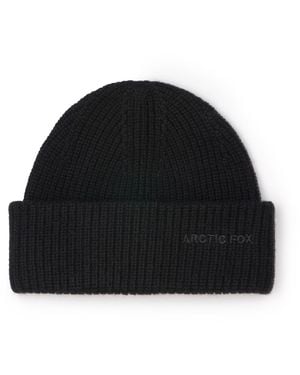 Arctic Fox & Co. Embroidered Merino Wool Beanie - Black
