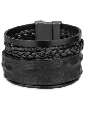 Saachi Shyama Leather Bracelet - Black