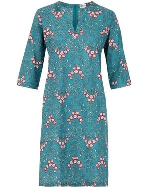 Antra Designs The Teal Tunic Dress - Blue