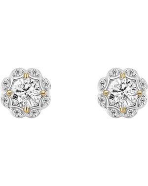Arte Madrid Simple Two-Way Floral Stud Earrings - Metallic