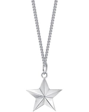 True Rocks Mini Sterling Star Pendant - Metallic
