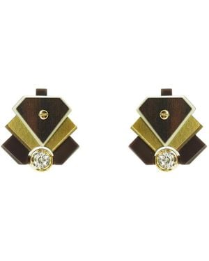 Gissa Bicalho Acrylic Handmade Earring P Empire - Green