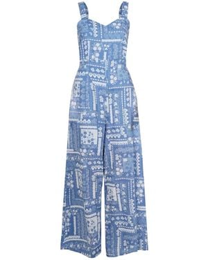 Em & Shi Ocean Patch Jumpsuit - Blue