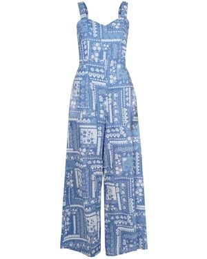 Em & Shi Ocean Patch Jumpsuit - Blue