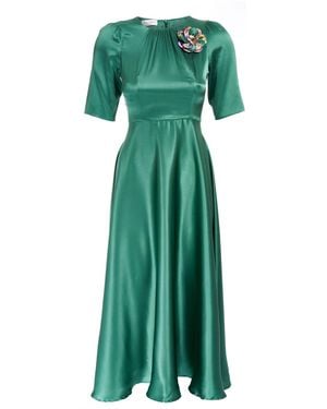 Sofia Tsereteli Royal Satin Gown - Green
