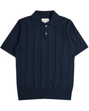 Far Afield Jacobs Knit Polo - Blue