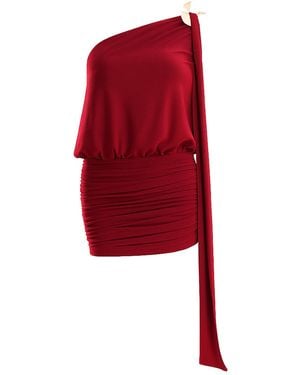 Maison De Gala Galaxy Burgundy Mini Dress - Red