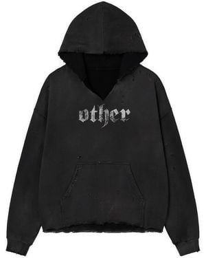 Other Other Distressed Hoodie - Black
