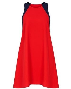 Conquista Sleeveless A Line Dress - Red