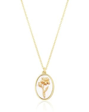 SET & STONES Katrina Birth Flower Necklace - Metallic