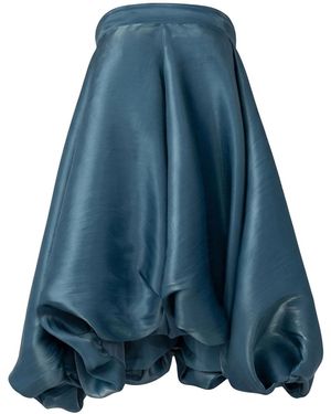Kargede Strapless Bubble Mini Dress - Blue