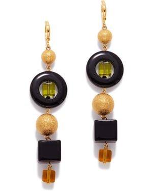 Jaredjamin Cubism Leverback Drop Earrings - Black