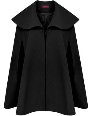 Mandragora Wool Cape Sorte - Black