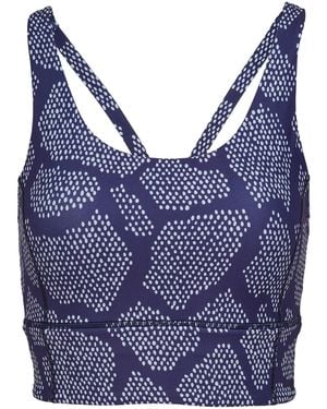 Perky Peach Low Impact Snake Print Sports Bra - Blue