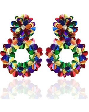 PINAR OZEVLAT Yasmine Hoops - Green