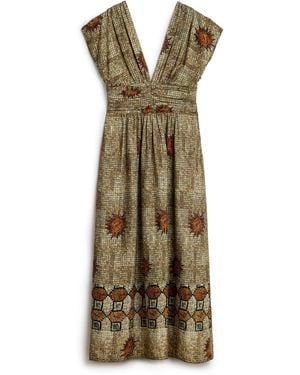 Nocturne Patterned Maxi Dress - Green
