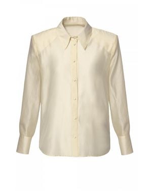 AGGI by HALEWSKI Sarita Butter Elegant Shirt With Long Sleeves - Natural