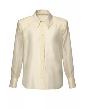 AGGI by HALEWSKI Sarita Butter Elegant Shirt With Long Sleeves - Natural