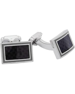 Tateossian Thompson Carbon Enhance Cufflinks - Black
