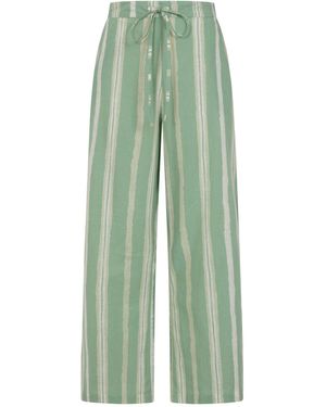 Luella Fashion Neutrals Beziers Linen Trousers - Green