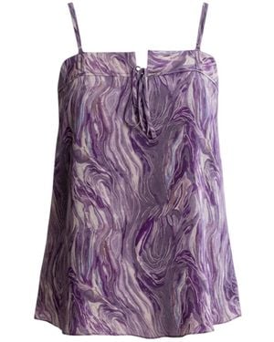 Stovaria Swirl Strappy Top - Purple