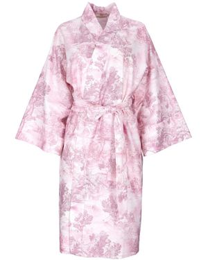 Decoflux Home Cotton Maternity Dressing Gown Toile & Matching Bag, Mt - Pink