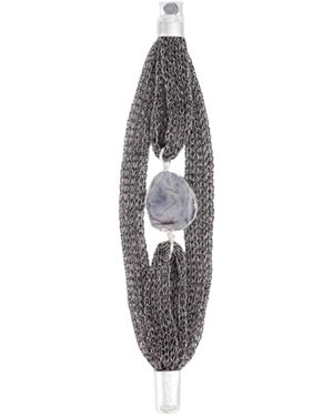 Saachi Multi Chain Stone Bracelet - Gray