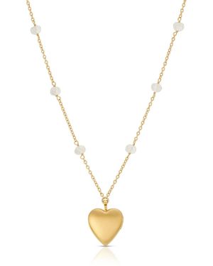 Heather Hawkins Jewelry Open Your Heart Long Locket Necklace - Metallic