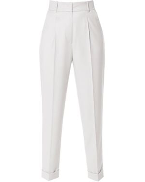AGGI by HALEWSKI Kelly Aesthetic Tailored Trousers With Cuffs - White