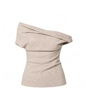 Elamins Neutrals Shoulder Twist Top - Natural