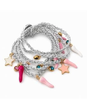 Hilo De Mar Layered Crochet Bracelet - Metallic