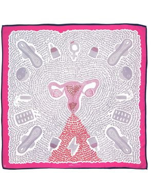 Kueen Silk Scarf - Purple