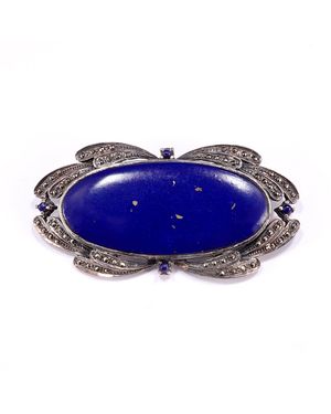 Mineralgems•Studio Lapis Lazuli Brooch - Blue