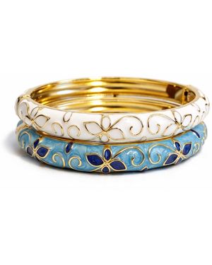 Nuvv Collection Elegant Enamel Bangle Intricate Detailing - Metallic