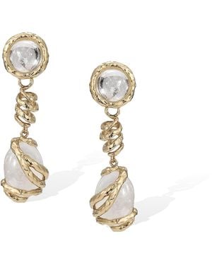Retro Chic Neutrals Aeolian Whispers Dangle Earrings - Metallic