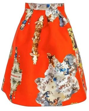 Maxjenny Midi-Length Skirt - Red
