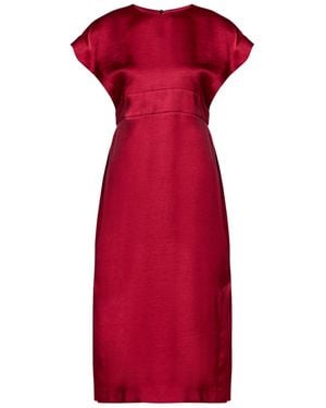 Helen Mcalinden Shiv Ruby Satin Dress - Red
