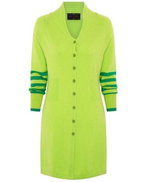 Beatrice von Tresckow Lime Longline Cashmere Cardigan - Green
