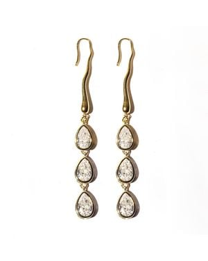 Studio Baloge Suspendue Goutte Earrings Long - Metallic