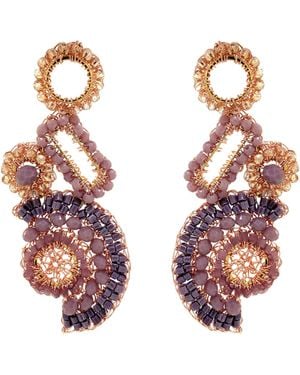 Lavish by Tricia Milaneze Neutrals Breeze Mix Althea Dangle Handmade Earrings - Multicolour