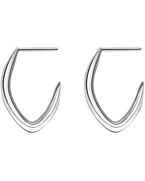 Tory Long Zelda Hoop Earrings - Metallic