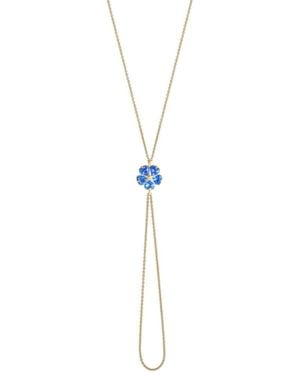 Agora Jewellery Forget Me Not Hand Chain Bracelet - Metallic