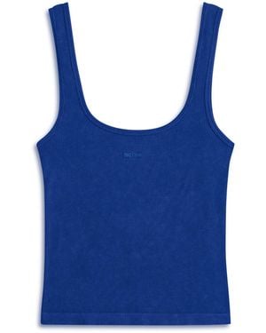 Nocturne Printed Detail Crop Top - Blue