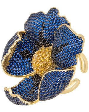 LÁTELITA London Poppy Flower Ring - Blue