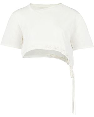 Pcfg Free Heaven Crop String Tshirt - White