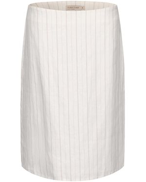 NUAJE NUAJE Le Straight Midi Skirt - White