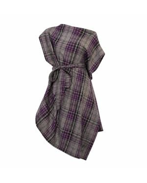Stuart Trevor Pirate Dress – Tartan - Brown