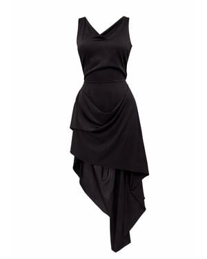 Mymokondo Curly House High Collar Transformable Dress - Black